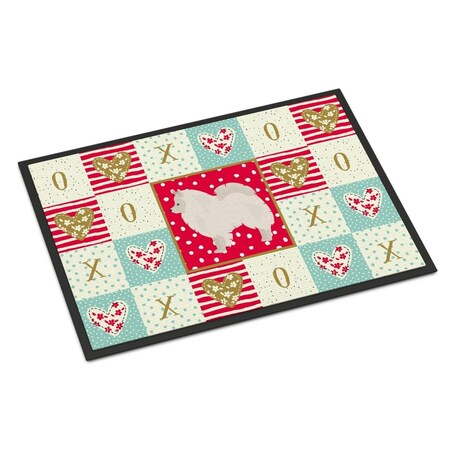 Carolines Treasures 24 x 36 in. German Spitz No.1 Love Indoor or Outdoor Mat CK5837JMAT